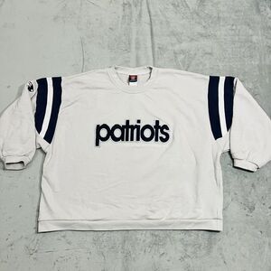 VTG New England Patriots Sweatshirt Size XXL Gray Reebok Gridiron Classics Boxy‎